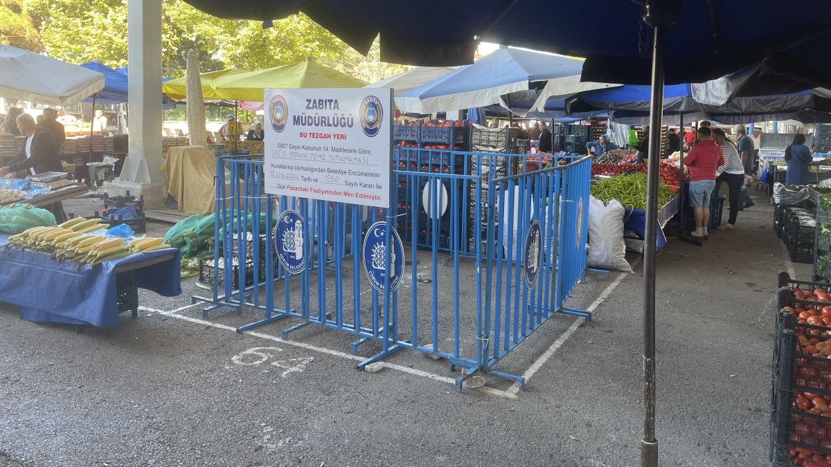 Çorum’da kurallara uymayan pazarcıya kapatma cezası verildi